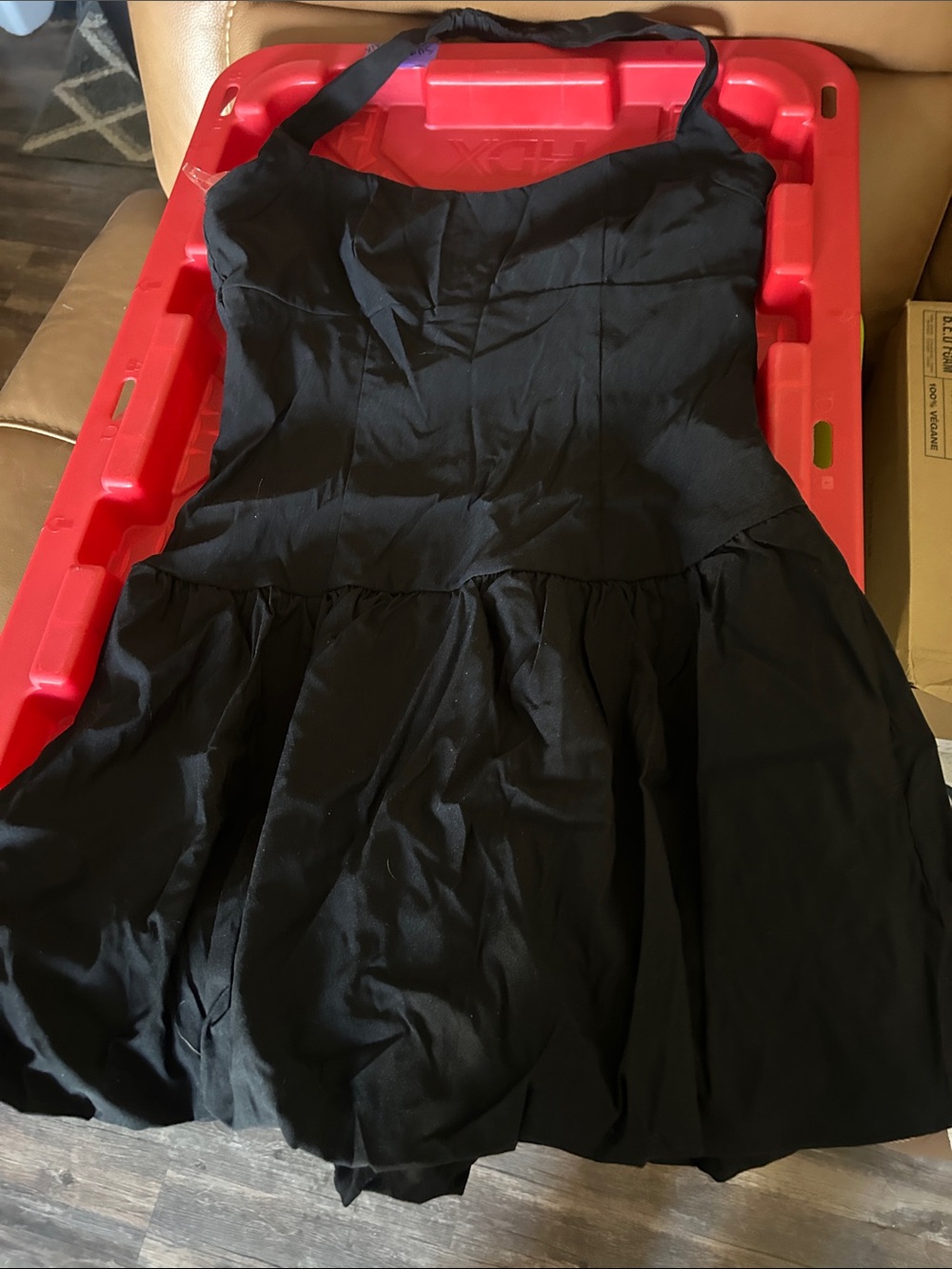 wild fable Black Backless Fit-and-Flare Dress